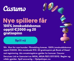 200% matchet på ditt første innskudd